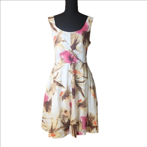 Talbots Dresses & Skirts - Talbots Watercolor Floral Sleeveless Dress, Sizr 12